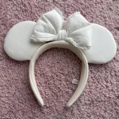 ミッキー耳カチューシャ ホワイトデニム