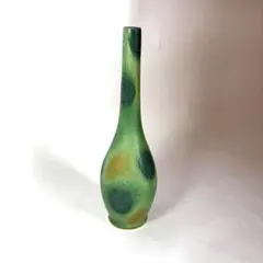 ヴィンテージ　緑　花瓶　フラワーベース　レトロ　ヴィンテージ雑貨　オブジェ