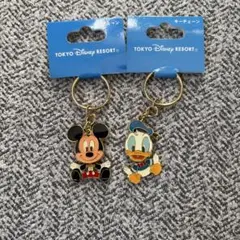 東京ディズニーリゾート ミッキー ドナルド キーホルダー 2個セット