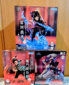 鬼滅の刃 XrossLink 炭治郎 義勇 猗窩座 3種セット　フィギュア