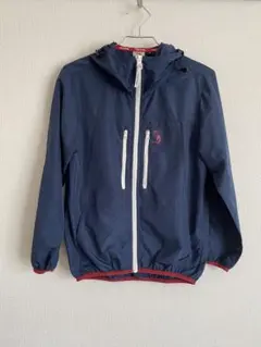 キッズ　フード付きネイビージャケット