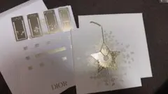 Dior ゴールド装飾しおり4枚セット・dior星型オーナメント