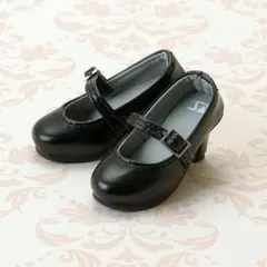 ボークス 1/4 40センチ級 ドール用 黒 ヒール靴 シューズ