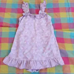 女の子用ワンピース水着 薄紫色 130