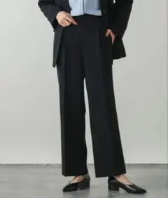 GLOBAL WORK ウツクシルエット W クロスイージーストレートパンツ M