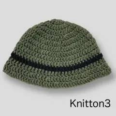 194★　バケットハット　手編み　古着　レア　クロシェハット　クラッシャーハット