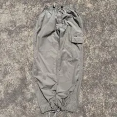 90s~ NIKE ナイキ ナイロンカーゴパンツ ドローコード 刺繍ロゴ カーキ