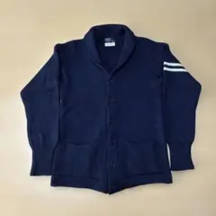 90s Polo by Ralph Lauren レタードカーディガン L 紺