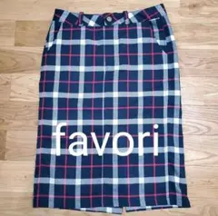 favori タイトスカート チェック柄 膝丈のサムネイル