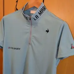 LE COQ SPORTIFルコックゴルフハーフジップ ライトブルーモックネックのサムネイル