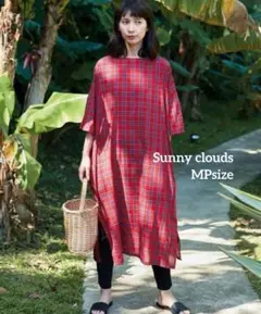 美品✡Sunny clouds✡はらりタータンチェックワンピース　Mサイズ