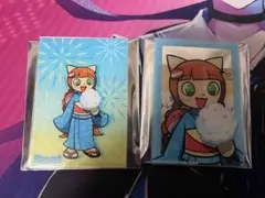 ポップン カラ鉄 ミミ ニャミ ルームキー風カード 箔押しチケット風