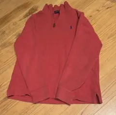 Polo Ralph Lauren 赤 オレンジ　ハーフジップ セーター M