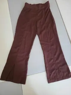 URBAN RESEARCH　フロントスリットフレアパンツ　ブラウンフリーサイズ