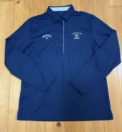 Callaway ネイビー 長袖ポロシャツ