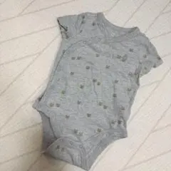 babyGAP ベビーギャップ くま柄 グレー 半袖 ロンパース