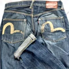 EVISU エビスジーンズ No.2 W31 セルビッチ カモメペイント 赤タブのサムネイル