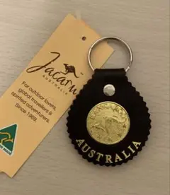 【新品タグ付き】オーストラリアJacaru社 革製キーリング