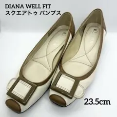 DIANA WELL FIT ウェルフィット パンプス レザー スクエアトゥのサムネイル