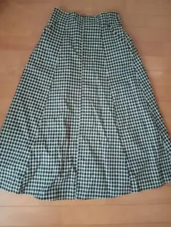 レディース チェック柄 ロングスカート