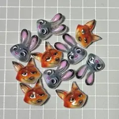 ズートピア　ディズニー　ネイルパーツ　10個
