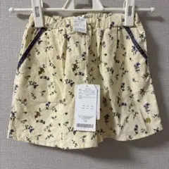 花柄/コーデュロイ/ハーフパンツ 110cm/黄色系/イエロー系