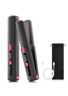 コードレスヘアアイロン ミニストレートヘアアイロusb充電式 軽量 カバー付き