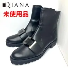 DIANA ダイアナ　ショートブーツ　サイドジップ　バックル　未使用品