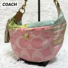 レア✨COACH コーチ 和柄 パッチワーク ワンショルダーバッグ ハンドバッグ