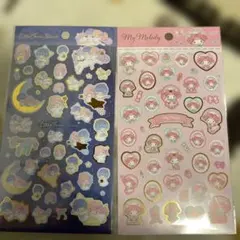 マイメロ　キキララ　シール二点セット