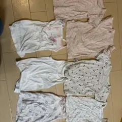 ホワイト花柄タンクトップ・Tシャツセット