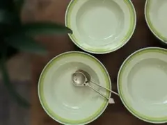 希少！MIKASA ミカサ スープ皿 5枚セット ライムグリーン グラデーション