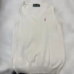 【桜女神】EAST BOY ホワイト Vネックスクールベスト