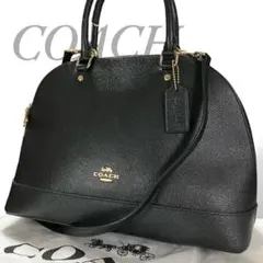 【訳あり】コーチ 2way ハンドバッグ ショルダーバック PVC レザー 黒