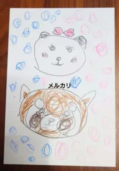 野獣先輩ちぎり絵レプリカ2枚、淫夢、モザイクアート、ポートレート