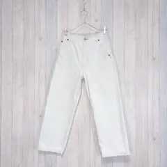 【CHILDWOMAN】白デニムパンツ ストレート きれいめカジュアル M