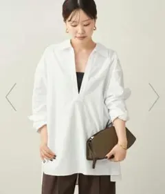 PLAGE プルオーバー スキッパーシャツ 長袖 アイボリー PLAGE プルオーバー スキッパーシャツ 長袖 アイボリー - メルカリ