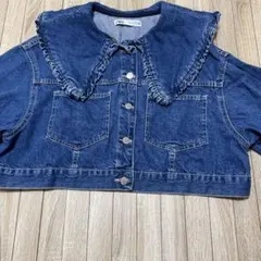 ZARA ピーターパンカラーデニムジャケットL size