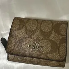 COACH ブラウン三つ折り財布