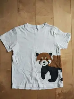 無印良品 レッサーパンダ プリント Tシャツ ホワイト 110cmのサムネイル