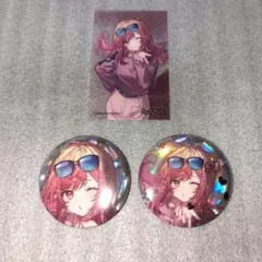 一条莉々華　缶バッジ 2種　ReGLOSS　HMV特典　クリアカード　リグロス