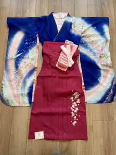 袴セット 袴 卒業式 青 ピンク フルセット 長襦袢付き - メルカリ