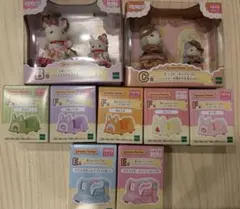 シルバニアファミリー　キラキラくじ　B賞C賞E賞F賞 セット