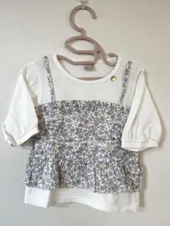 プティマイン petitmain花柄Tシャツ トップス 保育園着 100