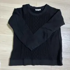 BACK NUMBER ブラック長袖セーター