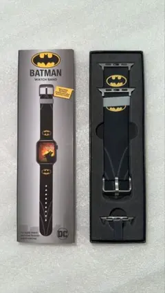 Apple Watch バンド BATMAN ラバー 黒 キャラクター ベルト