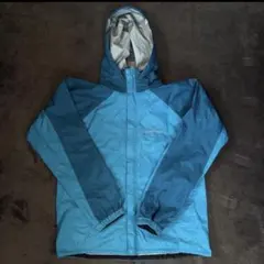 mont-bell シェルジャケット青 刺繍ロゴ y2k テック　ドローコード付