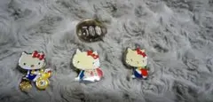76 96 ハローキティ　ピンバッジ 　レトロ　3つ　まとめて