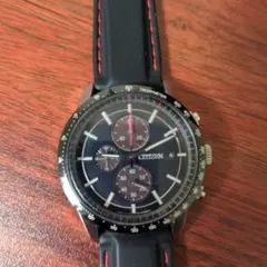 シチズン エコドライブ クロノグラフ 黒 メンズ腕時計