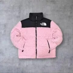 ノースフェイス キッズ 140 ヌプシジャケット ボア ダウンジャケット ピンク